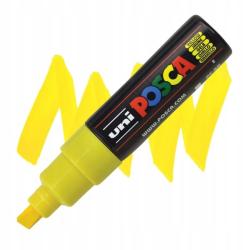 Marker Uni PC-8K żółty do pisania i malowania na różnych powierzchniach, grubość linii 8 mm