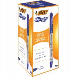 Długopis żelowy BIC Gel-ocity Stic 0.5 mm niebieski, opakowanie 30 sztuk