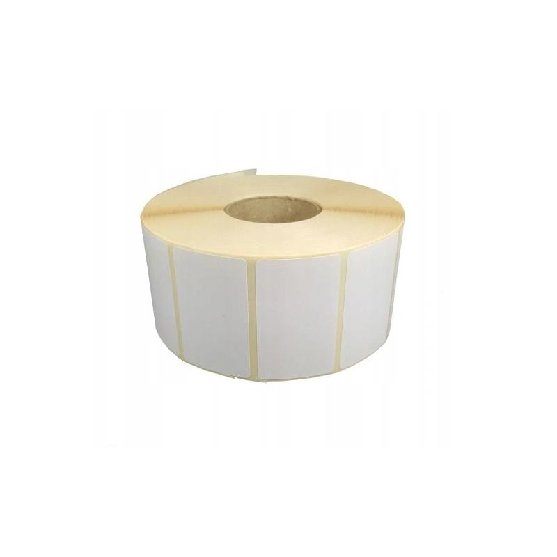Etykieta cenowa Dotts 70x36 mm biała termiczna, perforowana, bezklejowa, 4 sztuki