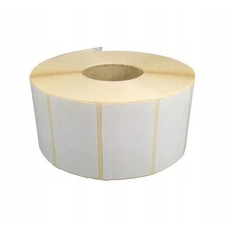 Etykieta cenowa Dotts 70x36 mm biała termiczna, perforowana, bezklejowa, 4 sztuki
