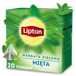 Lipton Herbata Zielona Piramidka Miętowa 20 torebek