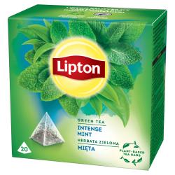 Lipton Herbata Zielona Piramidka Miętowa 20 torebek