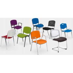 Krzesło konferencyjne ISO chrome C38 szaro-czarny Nowy Styl