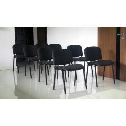 Krzesło konferencyjne ISO chrome C38 szaro-czarny Nowy Styl