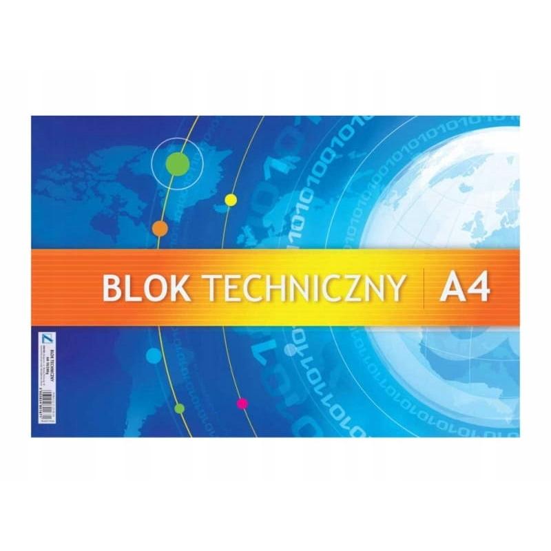 Blok techniczny biały A4 10 sztuk 160 g Kreska