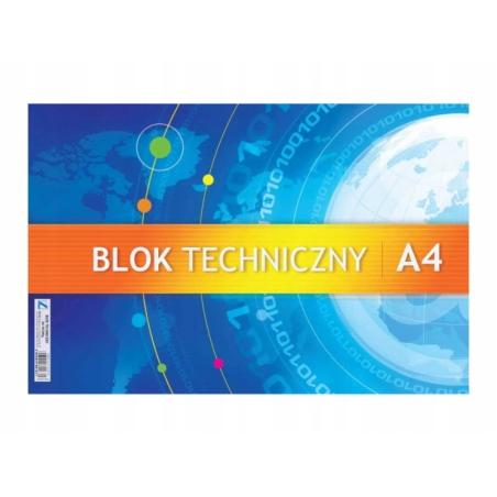 Blok techniczny biały A4 10 sztuk 160 g Kreska