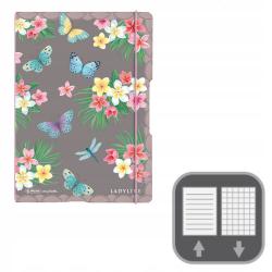 Notatnik A4 2x40 kartek linia/kratka PP flex ladylike butterfli Herlitz