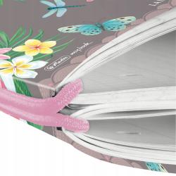 Notatnik A4 2x40 kartek linia/kratka PP flex ladylike butterfli Herlitz