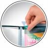 Album ofertowy Pentel WING, 60 kieszeni, czerwony, z matowymi koszulkami i etykietą na grzbiecie