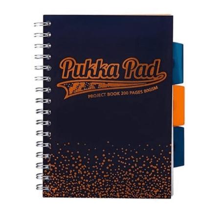 Kołozeszyt B5 200 stron kratka navy PUKKA Project Book Blush Strigo