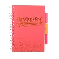 Kołozeszyt B5 200 stron kratka coral PUKKA Project Book Blush Strigo