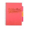 Kołozeszyt B5 200 stron kratka coral PUKKA Project Book Blush Strigo