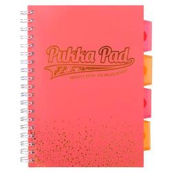 Kołozeszyt B5 200 stron kratka coral PUKKA Project Book Blush Strigo