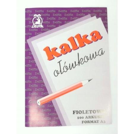 Kalka ołówkowa A3 100 arkuszy Delfin