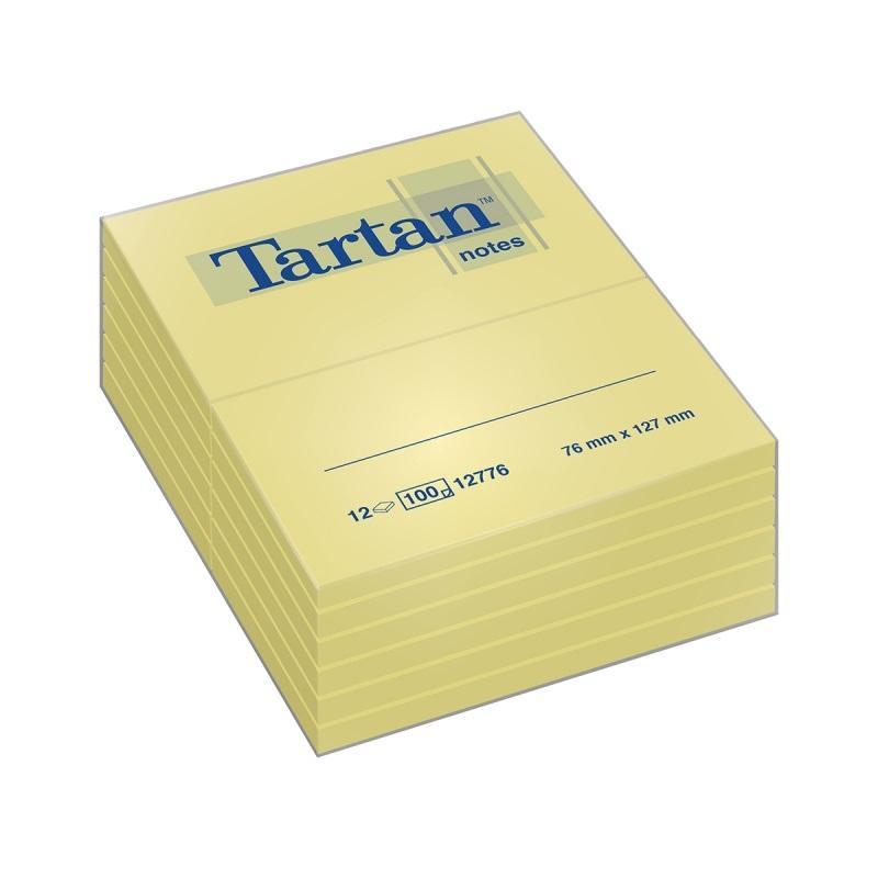 Bloczek Post-It 3M 76x127 mm żółty 100 karteczek (12 sztuk)