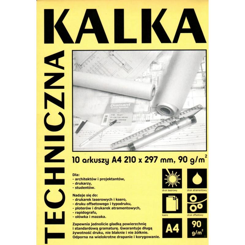 Kalka kreślarska A4 20 arkuszy 90g DIAMANT Koh-i-Noor