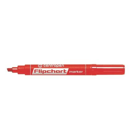 Marker Centropen Flipchart 8560 czerwony końcówka ścięta