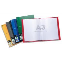 Album ofertowy Pentel SIDE, 20 kieszeni, niebieski, format A4/A3, z materiałów przetworzonych