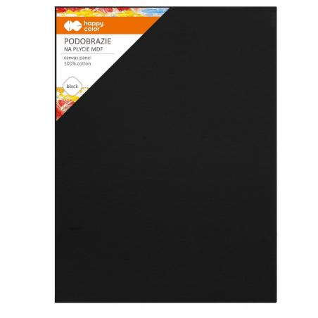 Podobrazie bawełniane 24x30 cm czarne impregnowane MDF 4mm Happy Color HA 7391 2430-B