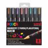 Zestaw metalicznych pisaków Posca Uni PC-5M, 8 sztuk
