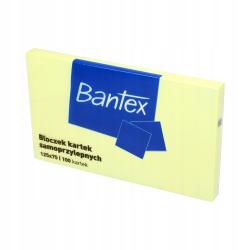 Bloczek samoprzylepny Bantex 125x75mm, 100 kartek, żółty