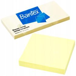 Bloczek samoprzylepny Bantex 125x75mm, 100 kartek, żółty