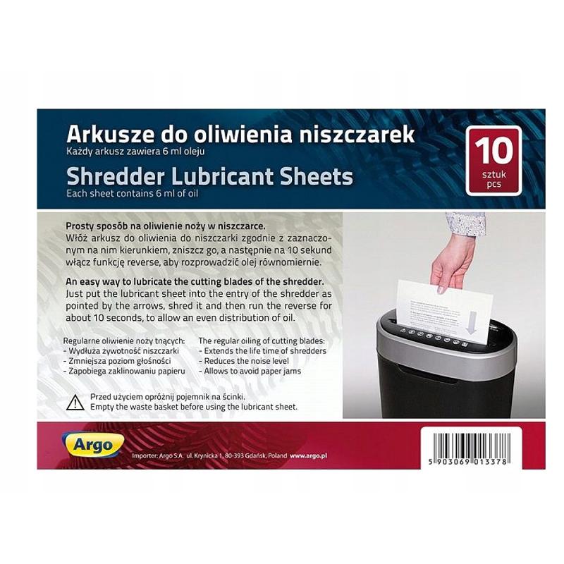 Arkusze do oliwienia niszczarek 10 arkuszy Galeria Papieru 130110