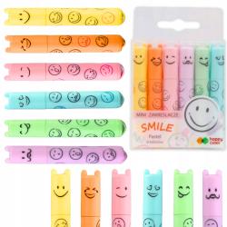 Zakreślacze mini MG Smile 6 kolorów pastelowych 4130 WP6