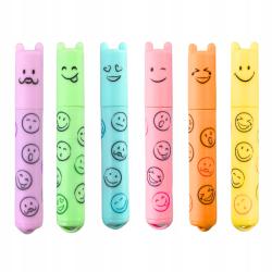 Zakreślacze mini MG Smile 6 kolorów pastelowych 4130 WP6