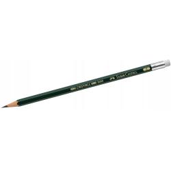 Ołówek grafitowy Faber-Castell Castell 9000/B z gumką zielony