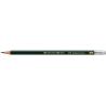 Ołówek grafitowy Faber-Castell Castell 9000/B z gumką zielony