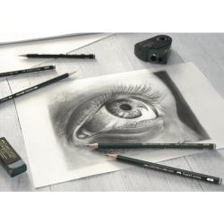 Ołówek grafitowy Faber-Castell Castell 9000/B z gumką zielony
