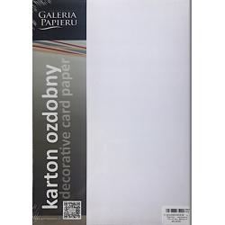 Karton ozdobny A4 Płótno biały 240g 20 arkuszy