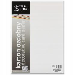 Karton ozdobny A4 Płótno biały 240g 20 arkuszy