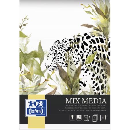 Blok artystyczny Oxford MIX MEDIA A4 25 kartek 225g zielony klejony