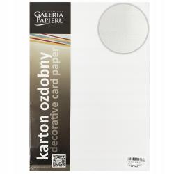 Karton ozdobny czerpany biały 180g A4 20 arkuszy