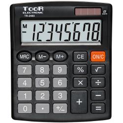 Kalkulator Toor TR-2483 120-1954 do biura z wyświetlaczem LCD i panelem słonecznym