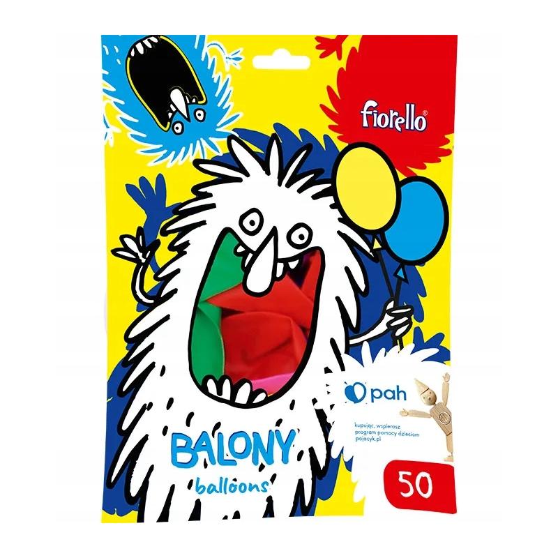 Balon pastel mix 12" Fiorello 50 sztuk