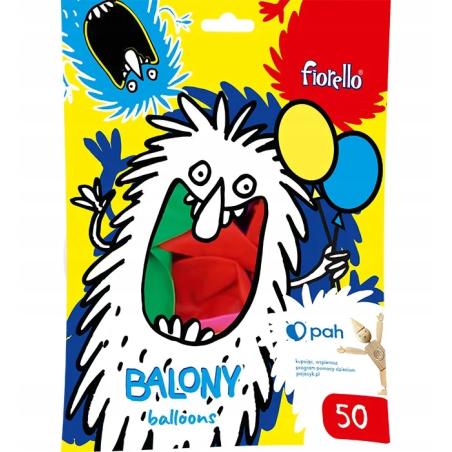 Balon pastel mix 12" Fiorello 50 sztuk