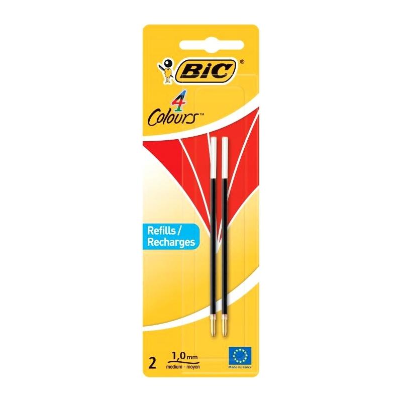 Wkład do długopisu BIC 4 Colours czerwony 2 sztuki MEDIUM BL2 929243