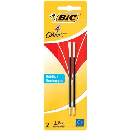 Wkład do długopisu BIC 4 Colours czerwony 2 sztuki MEDIUM BL2 929243
