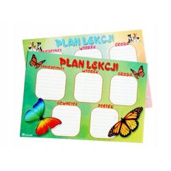 Plan Lekcji 25 naklejka Polsyr