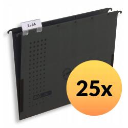 Teczka zawieszana A4 Elba Chic Ultimate szary 230 g/m2 z półciennymi boczkami i przesuwanym szyldzikiem