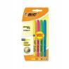 Zakreślacze BIC Highlighter Grip Special Format mix 4 sztuki