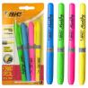 Zakreślacze BIC Highlighter Grip Special Format mix 4 sztuki