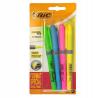 Zakreślacze BIC Highlighter Grip Special Format mix 4 sztuki