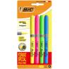 Zakreślacze BIC Highlighter Grip Special Format mix 4 sztuki