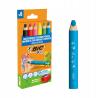 Kredki ołówkowe BIC Kids Multisurface ECO 6 kolorów + temperówka w pudełku 515220