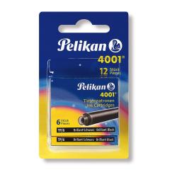 Naboje Pelikan tp (6) czarne 2 sztuki blister 330803