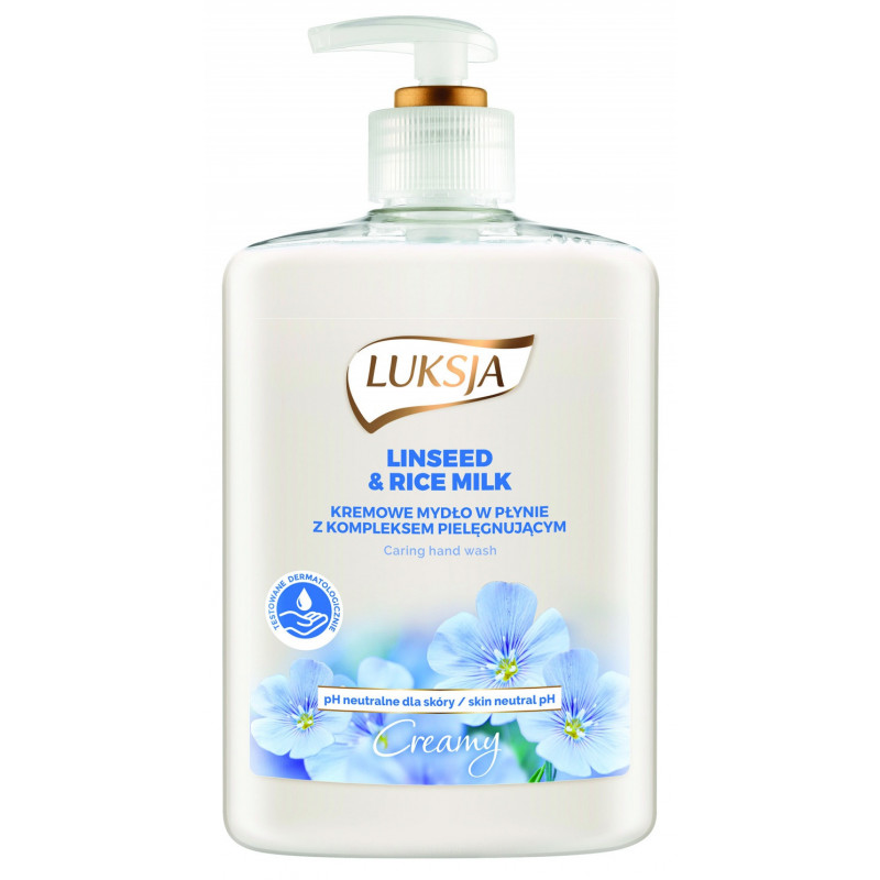 Mydło w płynie LUKSJA Creme, len i mleczko ryżowe, 500ml